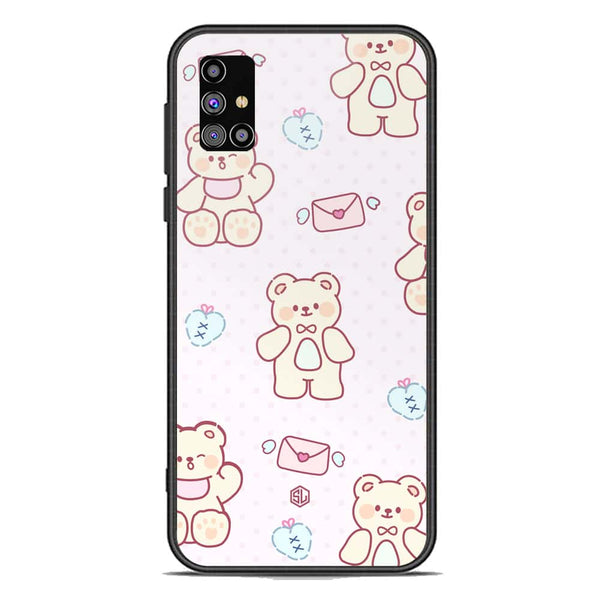 Cute Chic Series Soft Phone Case - Premium Glass Case - Design 3 - Samsung Galaxy M31s