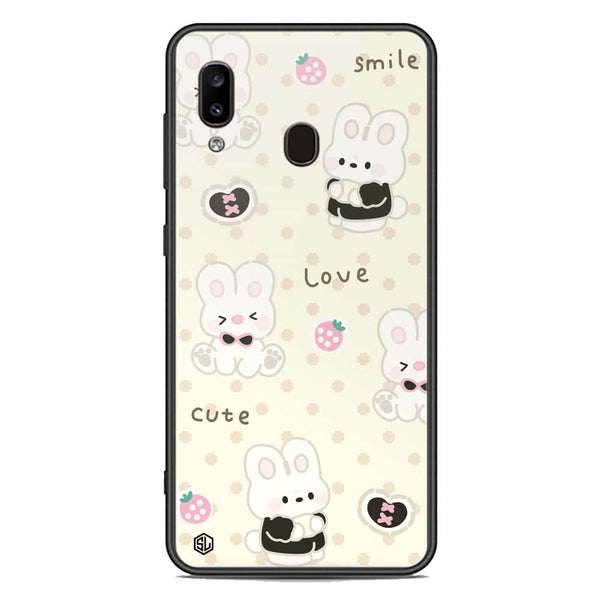 Cute Chic Series Soft Phone Case - Premium Glass Case - Design 4 - Samsung Galaxy A20