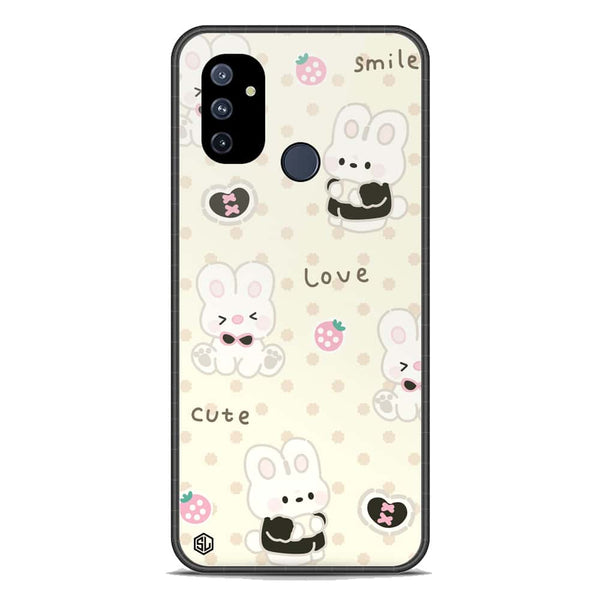 Cute Chic Series Soft Phone Case - Premium Glass Case - Design 4 - OnePlus Nord N100