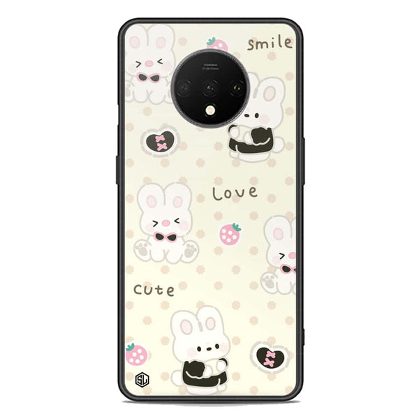 Cute Chic Series Soft Phone Case - Premium Glass Case - Design 4 - OnePlus 7T