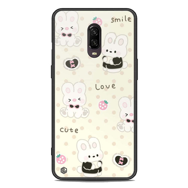 Cute Chic Series Soft Phone Case - Premium Glass Case - Design 4 - OnePlus 6T