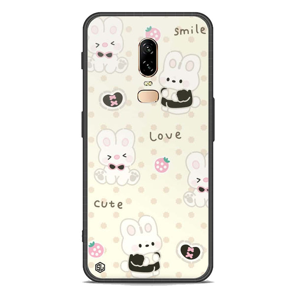 Cute Chic Series Soft Phone Case - Premium Glass Case - Design 4 - OnePlus 6