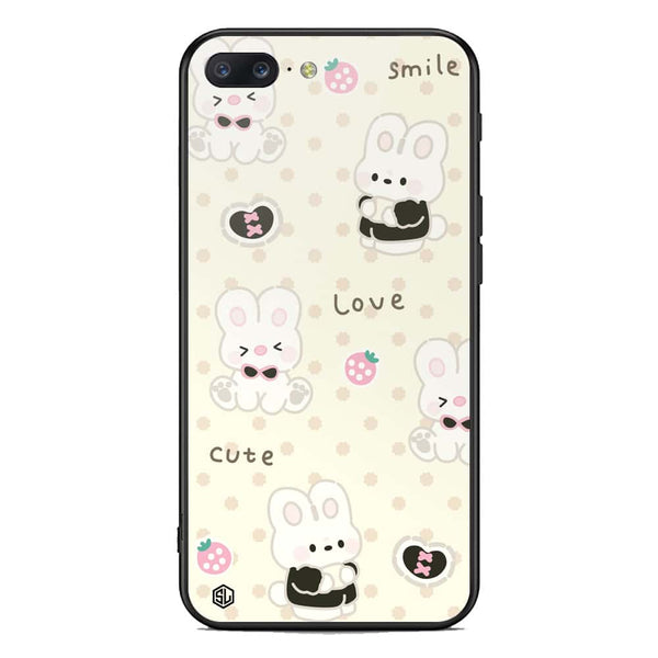 Cute Chic Series Soft Phone Case - Premium Glass Case - Design 4 - OnePlus 5