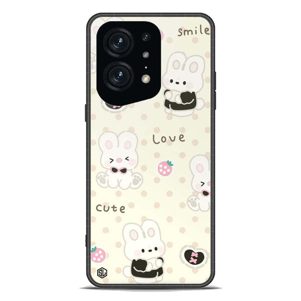 Cute Chic Series Soft Phone Case - Premium Glass Case - Design 4 - Oppo Find X5 Pro