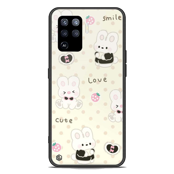 Cute Chic Series Soft Phone Case - Premium Glass Case - Design 4 - Oppo F19 Pro