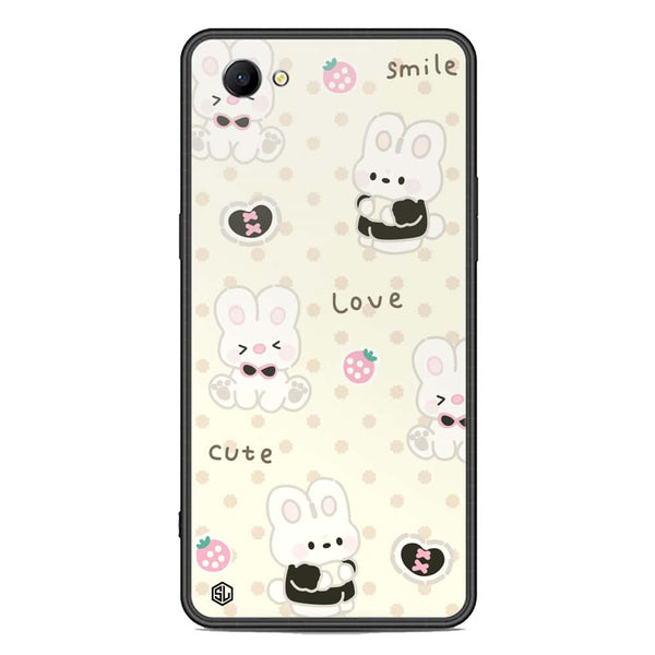 Cute Chic Series Soft Phone Case - Premium Glass Case - Design 4 - Oppo A83