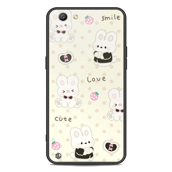 Cute Chic Series Soft Phone Case - Premium Glass Case - Design 4 - Oppo A59