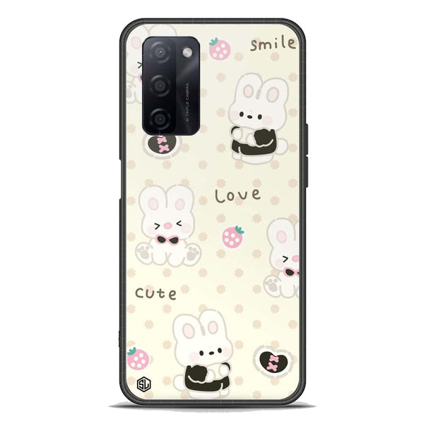 Cute Chic Series Soft Phone Case - Premium Glass Case - Design 4 - Oppo A55 5G