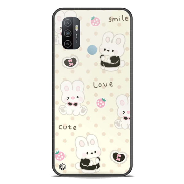 Cute Chic Series Soft Phone Case - Premium Glass Case - Design 4 - Oppo A53