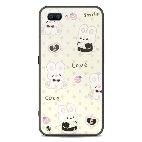 Cute Chic Series Soft Phone Case - Premium Glass Case - Design 4 - Oppo A12e