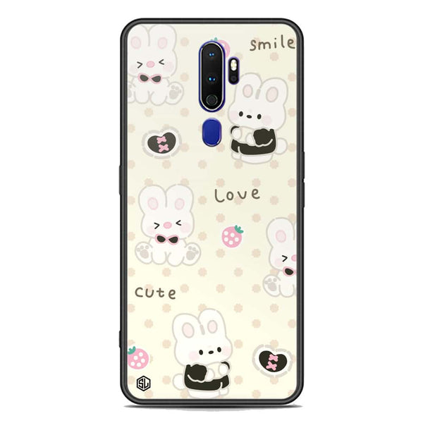 Cute Chic Series Soft Phone Case - Premium Glass Case - Design 4 - Oppo A9 2020