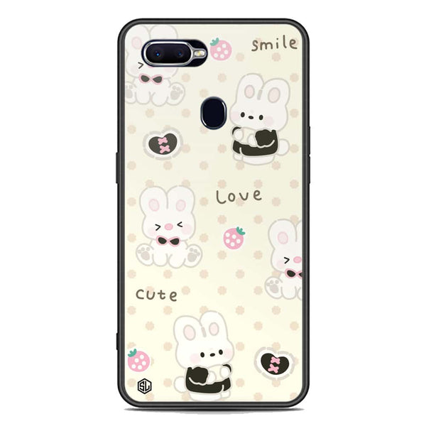 Cute Chic Series Soft Phone Case - Premium Glass Case - Design 4 - Oppo A7x