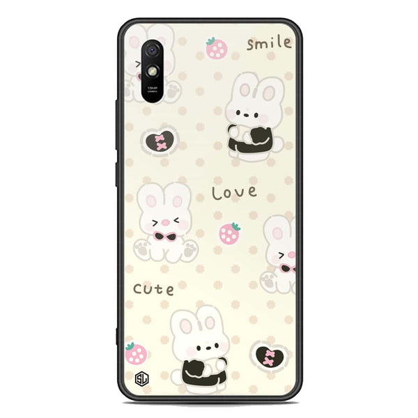 Cute Chic Series Soft Phone Case - Premium Glass Case - Design 4 - Xiaomi Redmi 9A