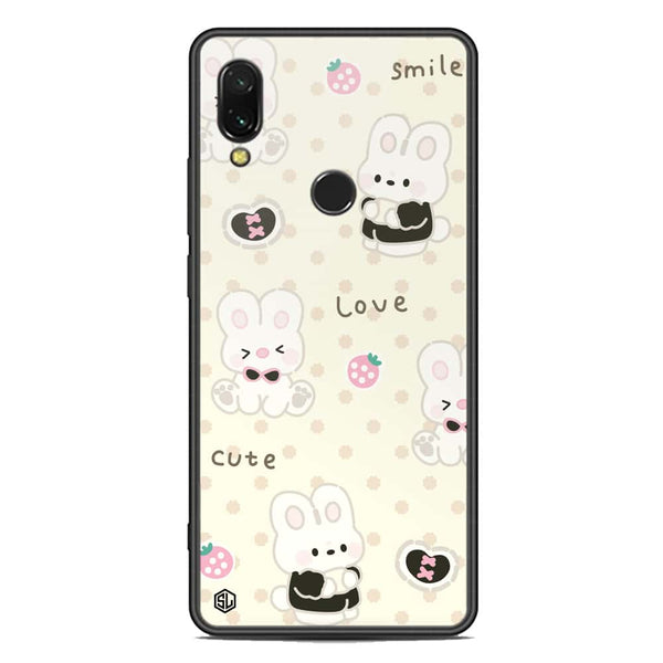 Cute Chic Series Soft Phone Case - Premium Glass Case - Design 4 - Xiaomi Redmi 7