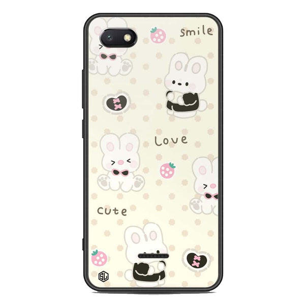 Cute Chic Series Soft Phone Case - Premium Glass Case - Design 4 - Xiaomi Redmi 6A