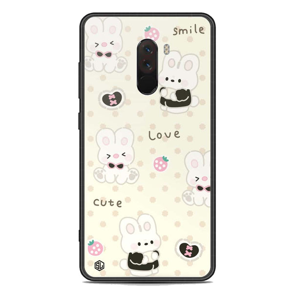 Cute Chic Series Soft Phone Case - Premium Glass Case - Design 4 - Xiaomi Pocophone F1