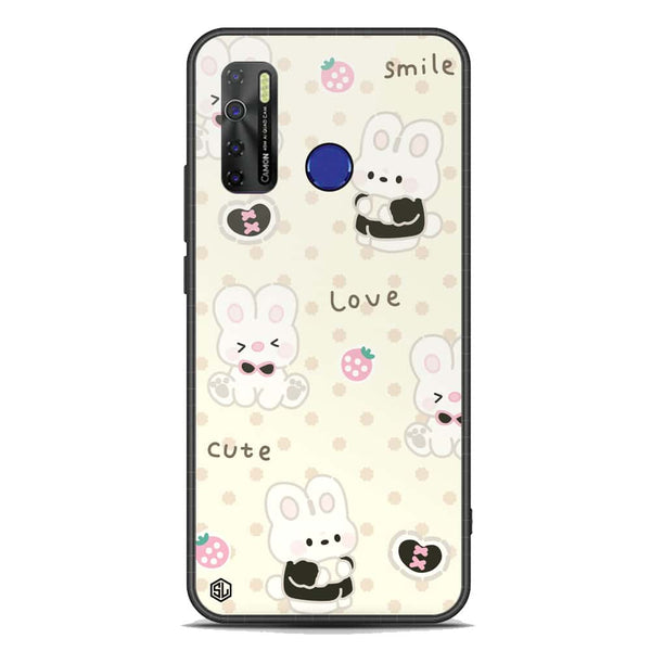 Cute Chic Series Soft Phone Case - Premium Glass Case - Design 4 - Tecno Spark 5 pro