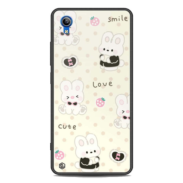 Cute Chic Series Soft Phone Case - Premium Glass Case - Design 4 - Vivo Y91i