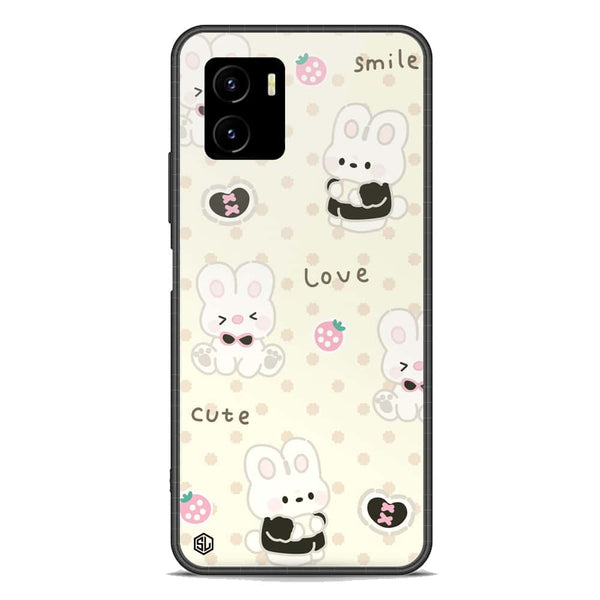 Cute Chic Series Soft Phone Case - Premium Glass Case - Design 4 - Vivo Y15c