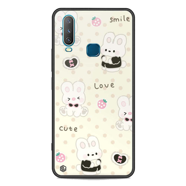 Cute Chic Series Soft Phone Case - Premium Glass Case - Design 4 - Vivo Y12