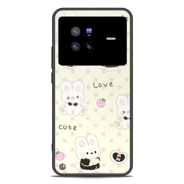 Cute Chic Series Soft Phone Case - Premium Glass Case - Design 4 - Vivo X80