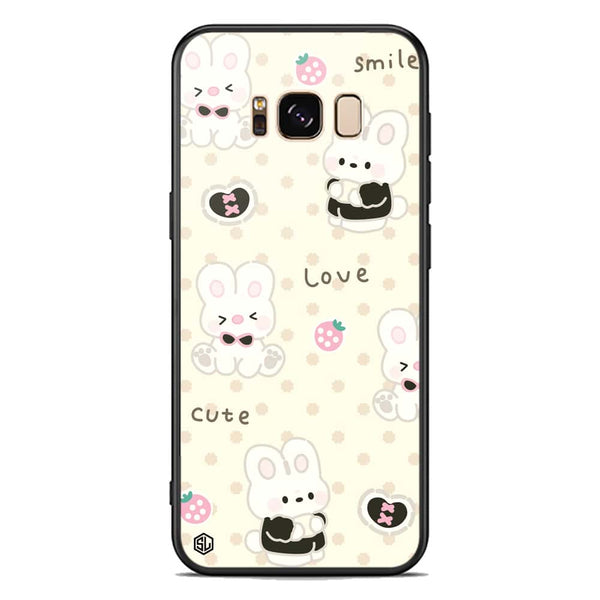 Cute Chic Series Soft Phone Case - Premium Glass Case - Design 4 - Samsung Galaxy S8 Plus