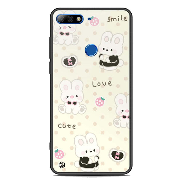 Cute Chic Series Soft Phone Case - Premium Glass Case - Design 4 - Huawei Y7 Prime 2018