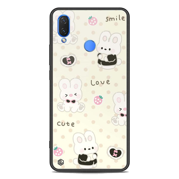 Cute Chic Series Soft Phone Case - Premium Glass Case - Design 4 - Huawei Nova 3