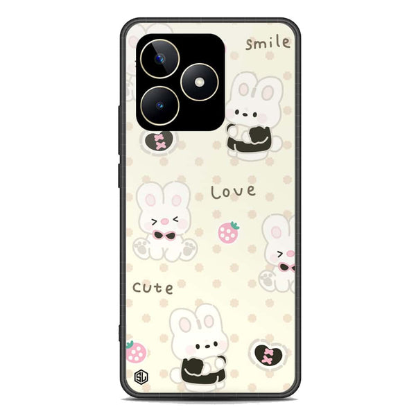 Cute Chic Series Soft Phone Case - Premium Glass Case - Design 4 - Realme C53