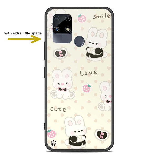 Cute Chic Series Soft Phone Case - Premium Glass Case - Design 4 - Realme C25