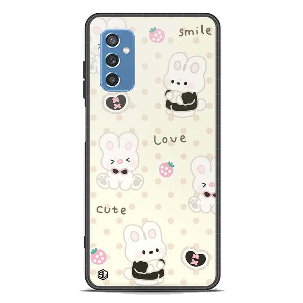 Cute Chic Series Soft Phone Case - Premium Glass Case - Design 4 - Samsung Galaxy M52 5G