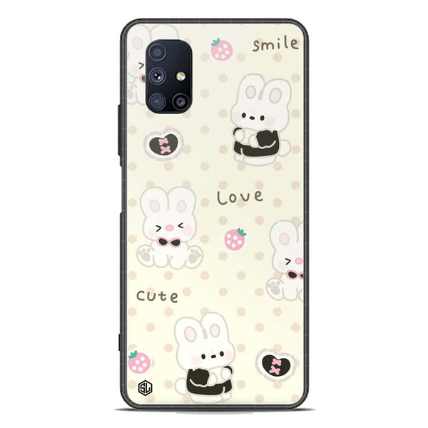 Cute Chic Series Soft Phone Case - Premium Glass Case - Design 4 - Samsung Galaxy M51