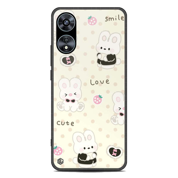 Cute Chic Series Soft Phone Case - Premium Glass Case - Design 4 - Oppo A78 4G