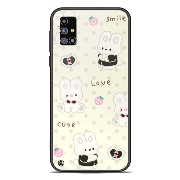 Cute Chic Series Soft Phone Case - Premium Glass Case - Design 4 - Samsung Galaxy M31s