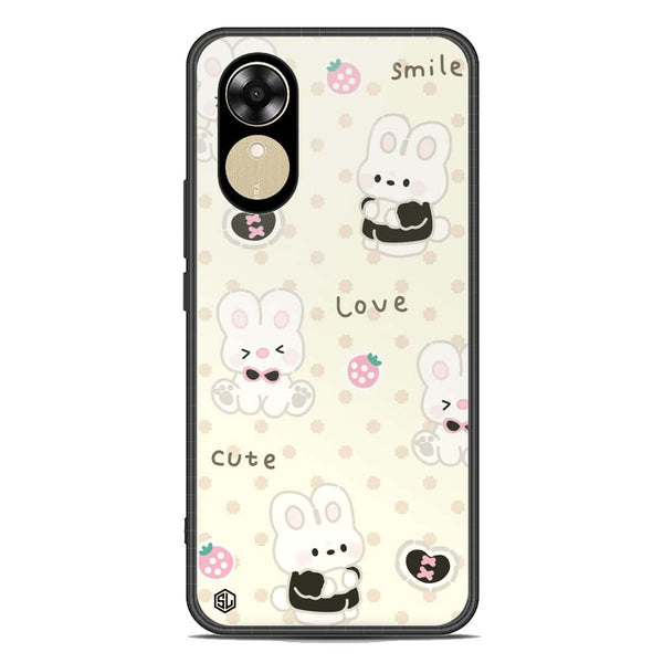 Cute Chic Series Soft Phone Case - Premium Glass Case - Design 4 - Oppo A17k