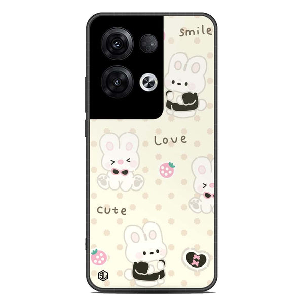 Cute Chic Series Soft Phone Case - Premium Glass Case - Design 4 - Oppo Reno 8 Pro