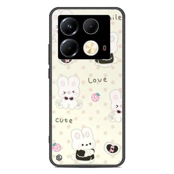 Cute Chic Series Soft Phone Case - Premium Glass Case - Design 4 - Infinix Note 40