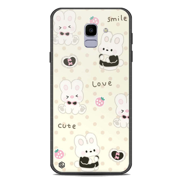 Cute Chic Series Soft Phone Case - Premium Glass Case - Design 4 - Samsung Galaxy J6 2018