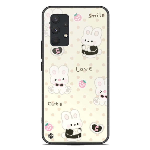 Cute Chic Series Soft Phone Case - Premium Glass Case - Design 4 - Samsung Galaxy A32