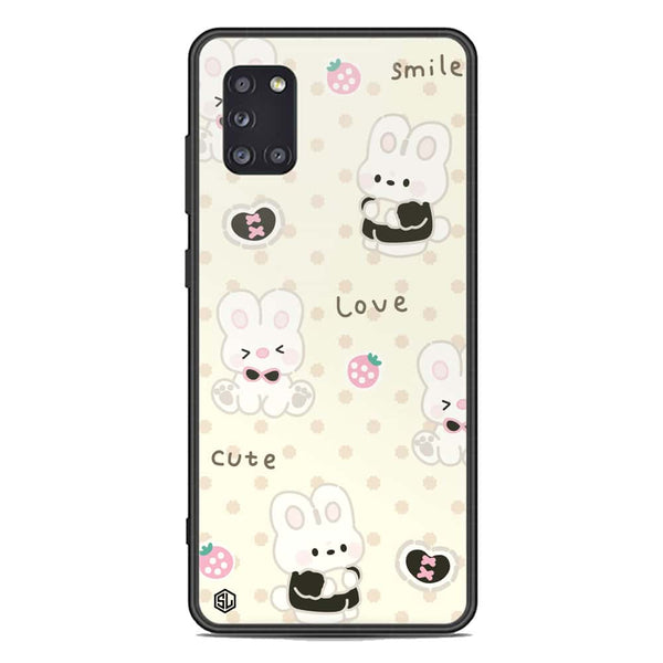 Cute Chic Series Soft Phone Case - Premium Glass Case - Design 4 - Samsung Galaxy A31