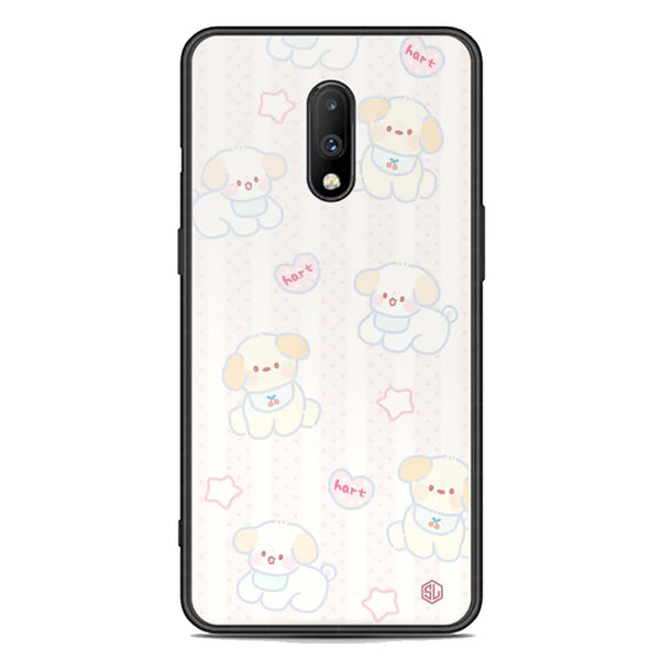 Cute Chic Series Soft Phone Case - Premium Glass Case - Design 5 - OnePlus 7