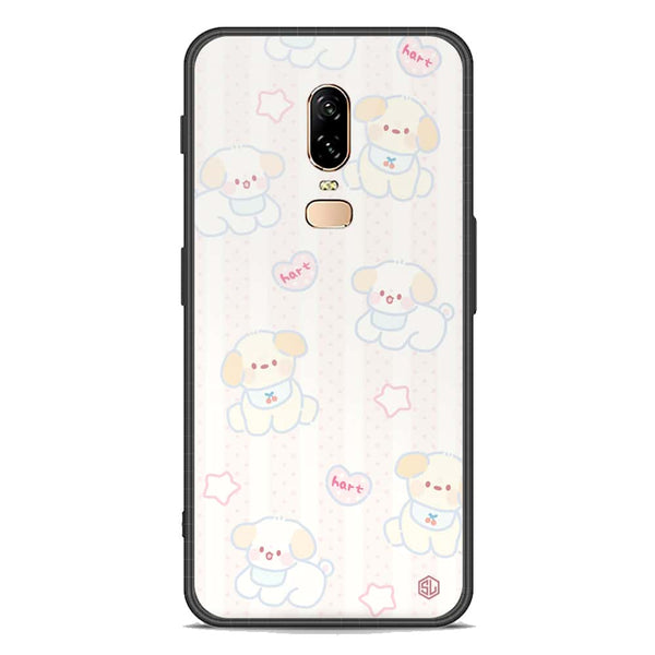 Cute Chic Series Soft Phone Case - Premium Glass Case - Design 5 - OnePlus 6