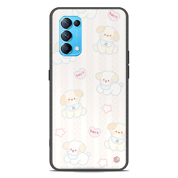 Cute Chic Series Soft Phone Case - Premium Glass Case - Design 5 - Oppo Reno 5 4G