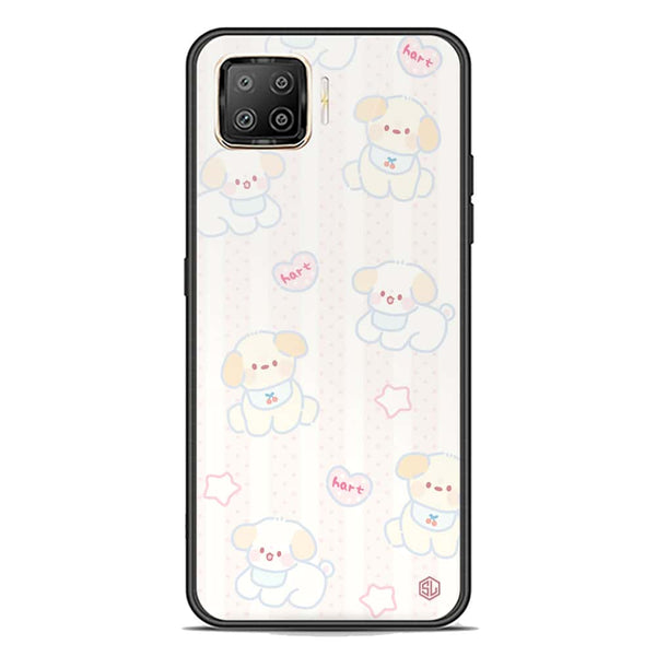 Cute Chic Series Soft Phone Case - Premium Glass Case - Design 5 - Oppo F17 Pro