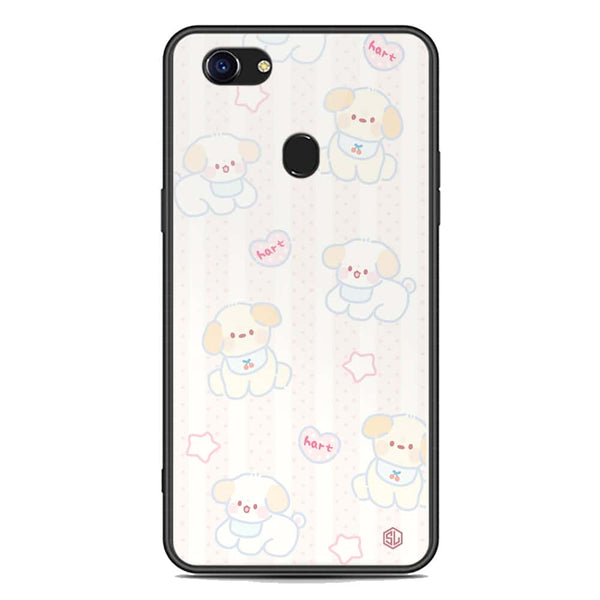 Cute Chic Series Soft Phone Case - Premium Glass Case - Design 5 - Oppo F5