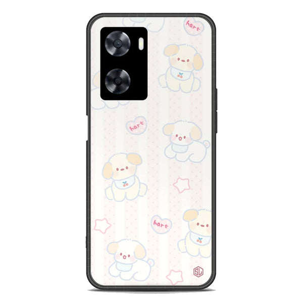 Cute Chic Series Soft Phone Case - Premium Glass Case - Design 5 - Oppo A77s