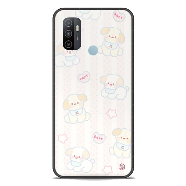 Cute Chic Series Soft Phone Case - Premium Glass Case - Design 5 - Oppo A53