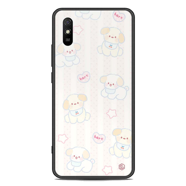 Cute Chic Series Soft Phone Case - Premium Glass Case - Design 5 - Xiaomi Redmi 9A