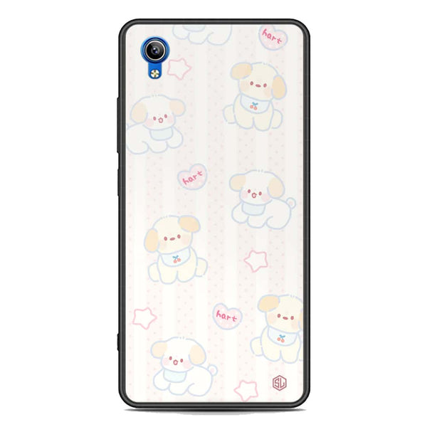 Cute Chic Series Soft Phone Case - Premium Glass Case - Design 5 - Vivo Y91i