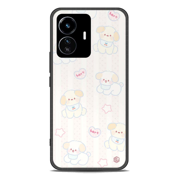 Cute Chic Series Soft Phone Case - Premium Glass Case - Design 5 - Vivo Y77 5G